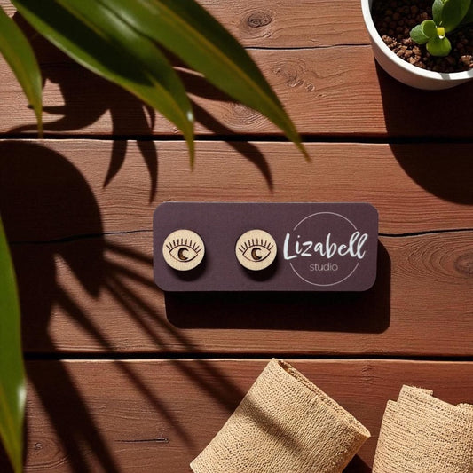 Moon Eyes Stud Earrings