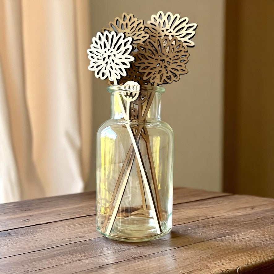 Wooden Birth Month Flowers