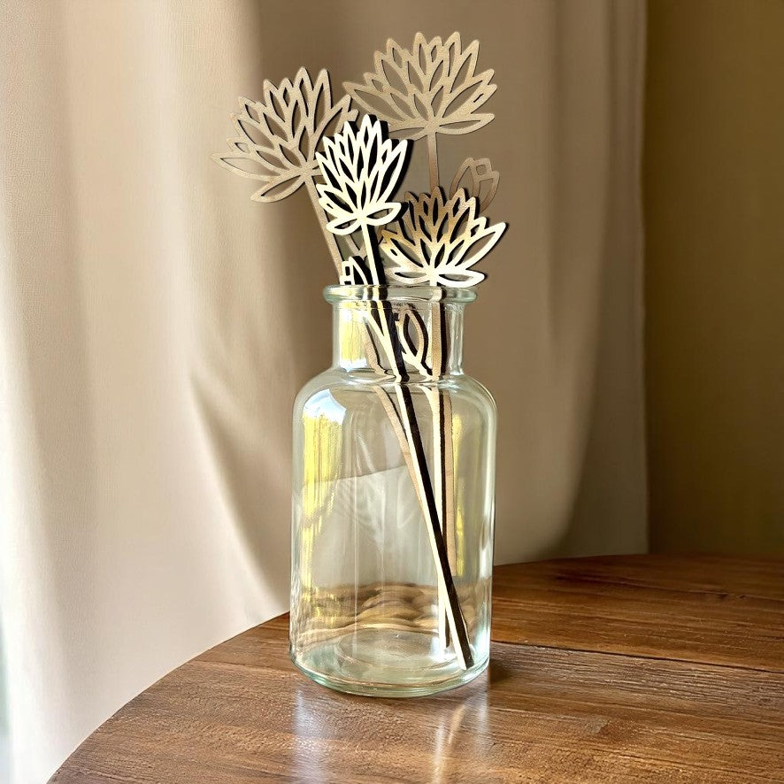 Wooden Birth Month Flowers