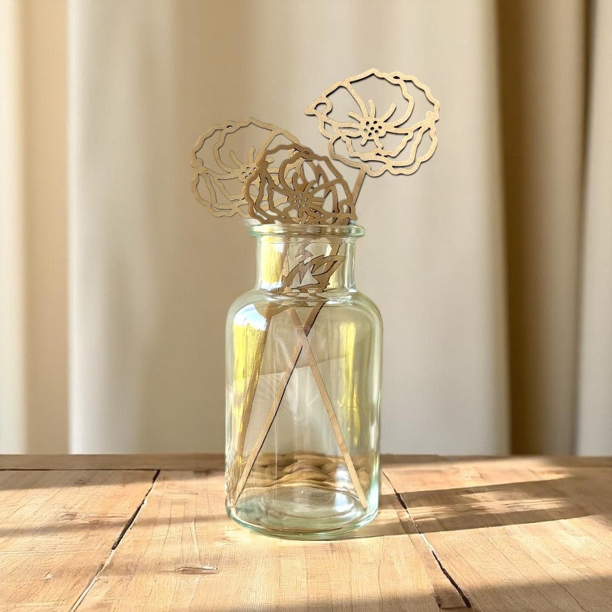 Wooden Birth Month Flowers