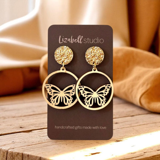 Butterfly Halo Earrings