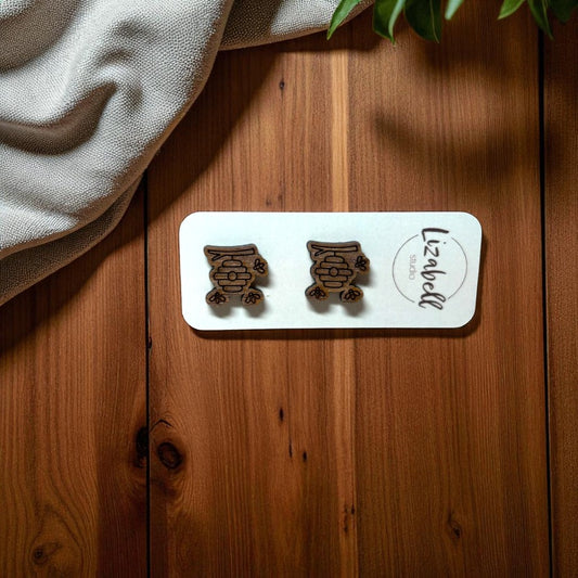 Honey Hive Stud Earrings