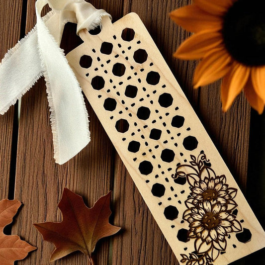 Rattan Sunflowers Bookmark