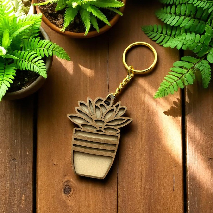 Lush Leaves Keychain