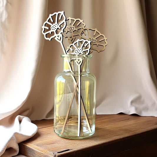 Wooden Birth Month Flowers