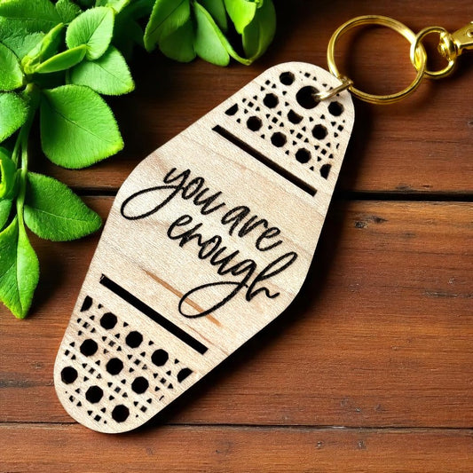 Compliments Rattan Keychain