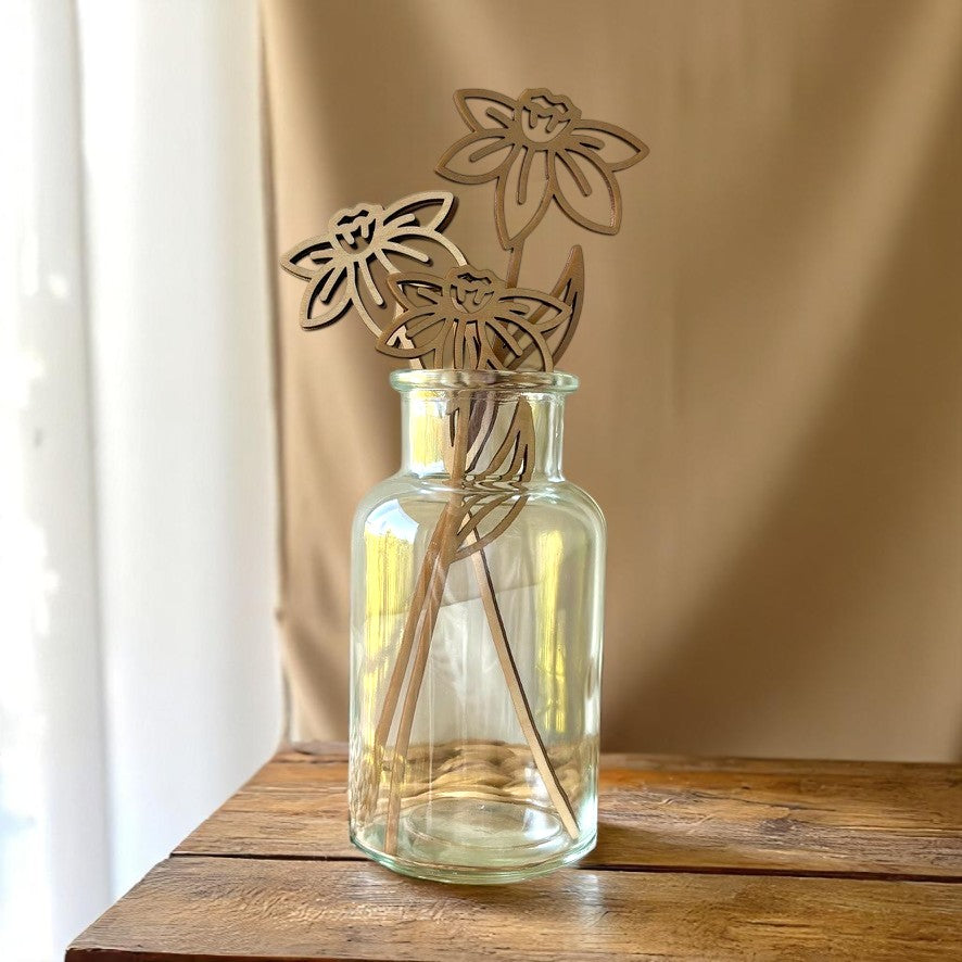 Wooden Birth Month Flowers