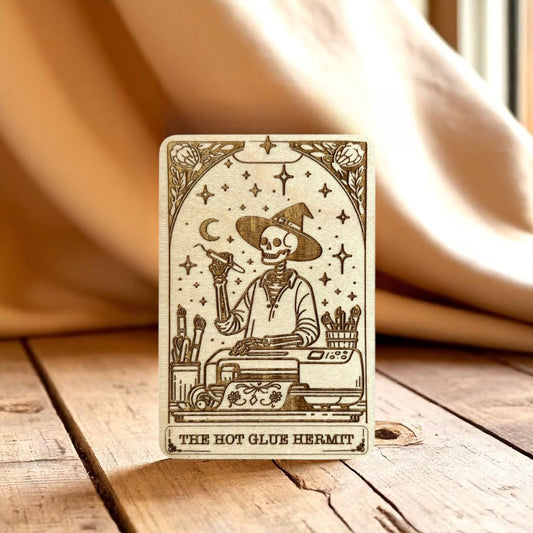 The Hot Glue Hermit Tarot Card