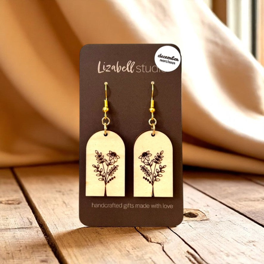 Birth Month Flower Bouquet Earrings