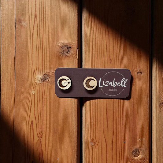 Magic Moon Stud Earrings