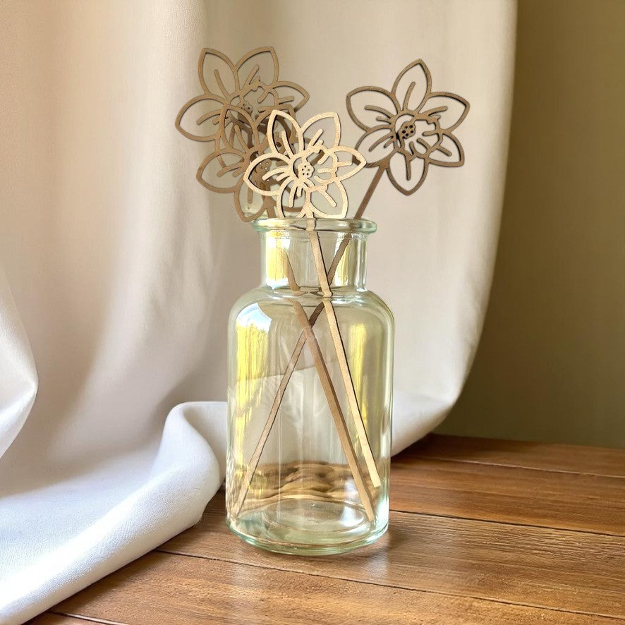 Wooden Birth Month Flowers