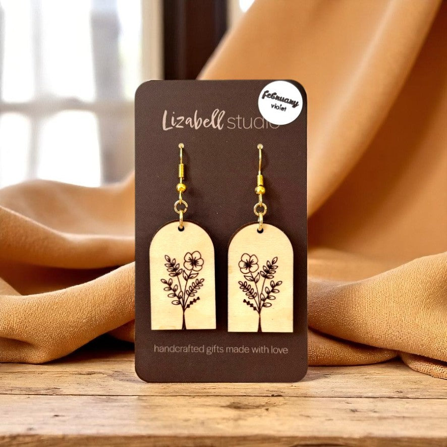 Birth Month Flower Bouquet Earrings