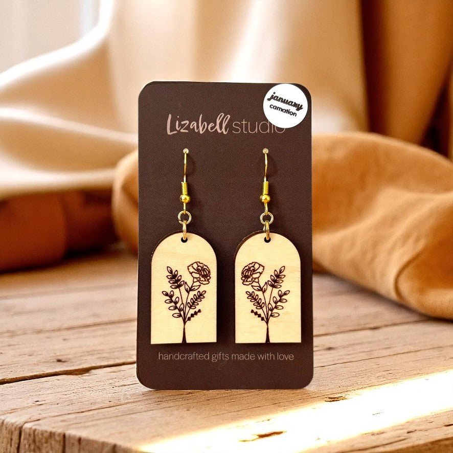 Birth Month Flower Bouquet Earrings