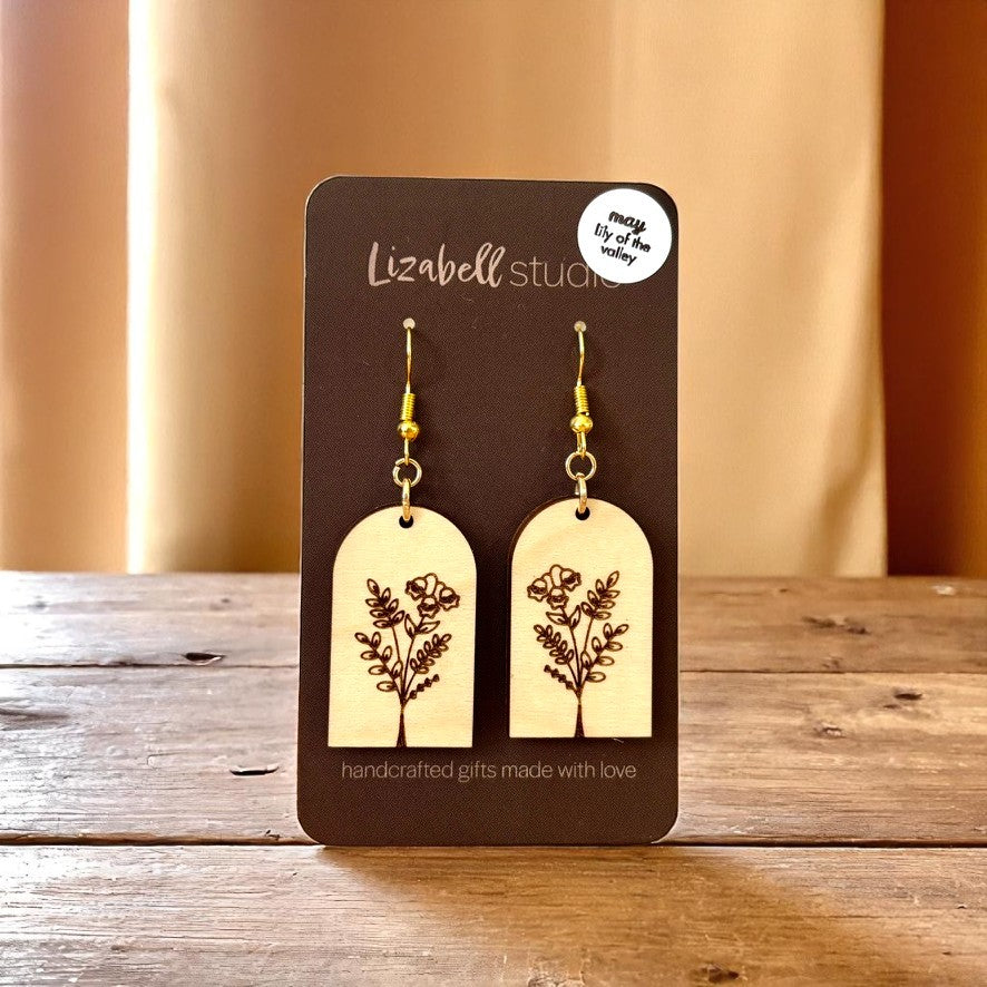 Birth Month Flower Bouquet Earrings