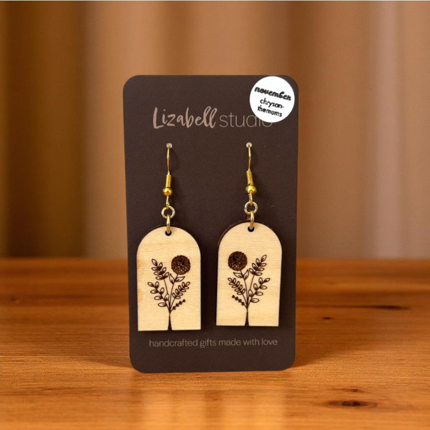 Birth Month Flower Bouquet Earrings