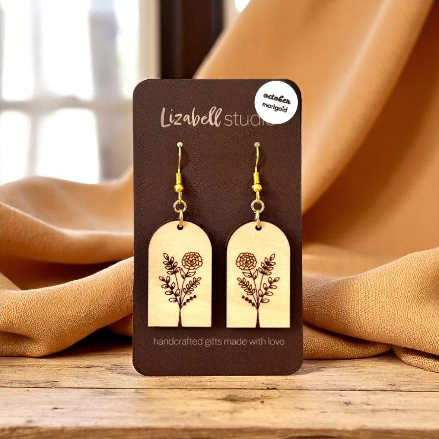 Birth Month Flower Bouquet Earrings