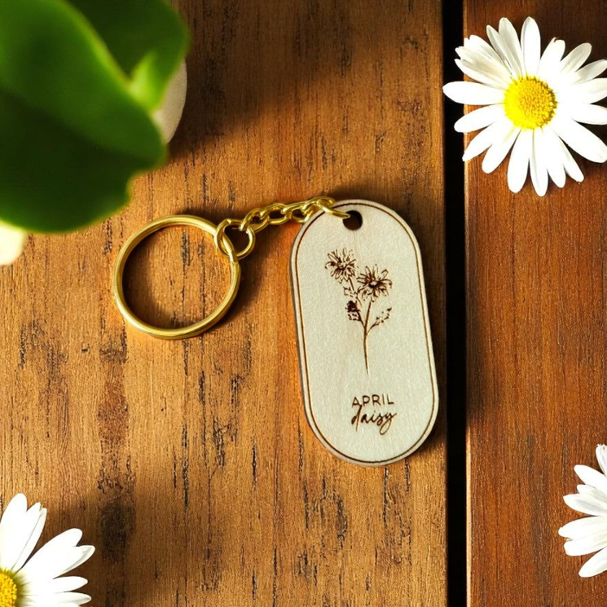 Birth Blossom Keychain