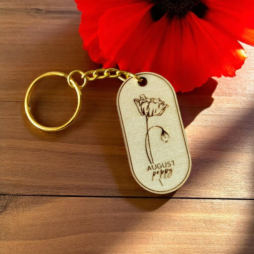 Birth Blossom Keychain