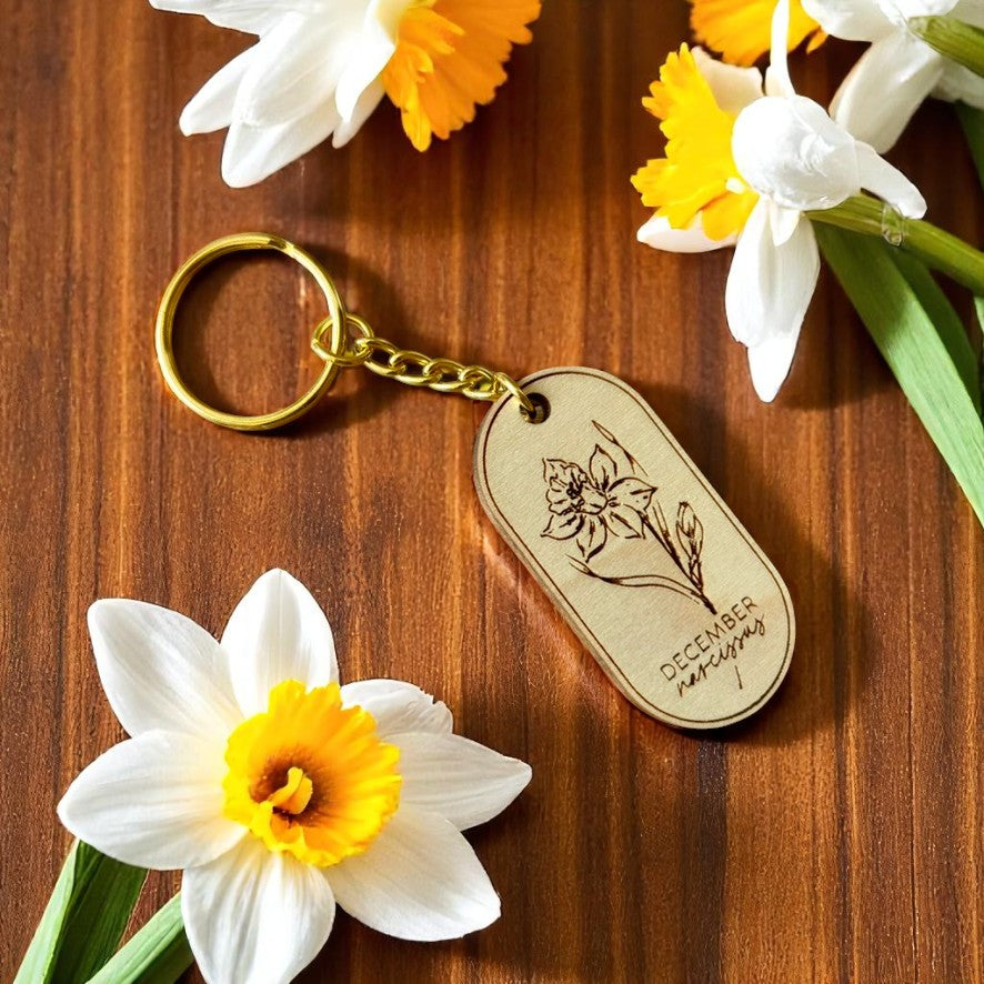 Birth Blossom Keychain