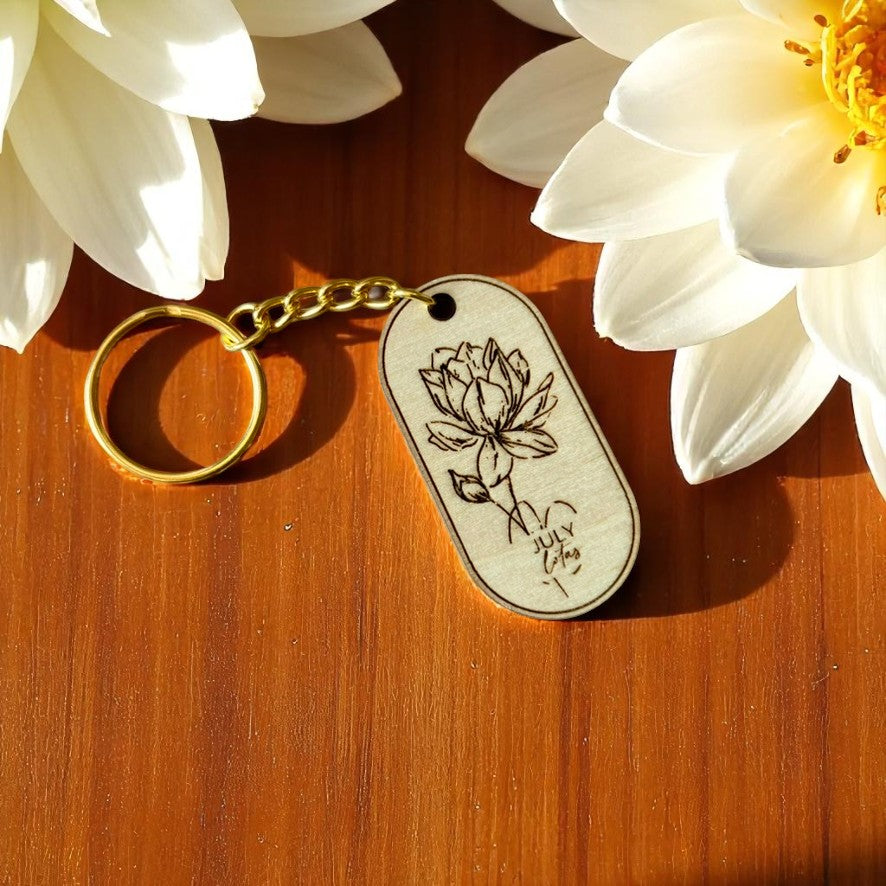 Birth Blossom Keychain