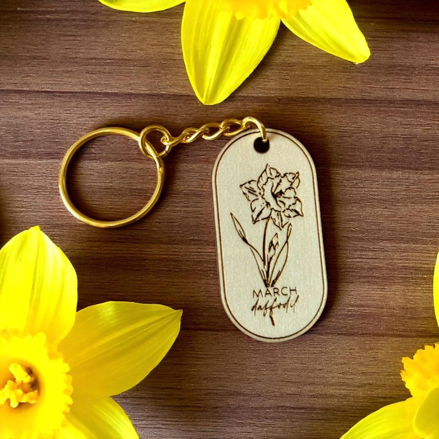 Birth Blossom Keychain