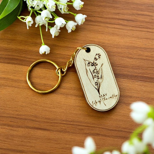 Birth Blossom Keychain