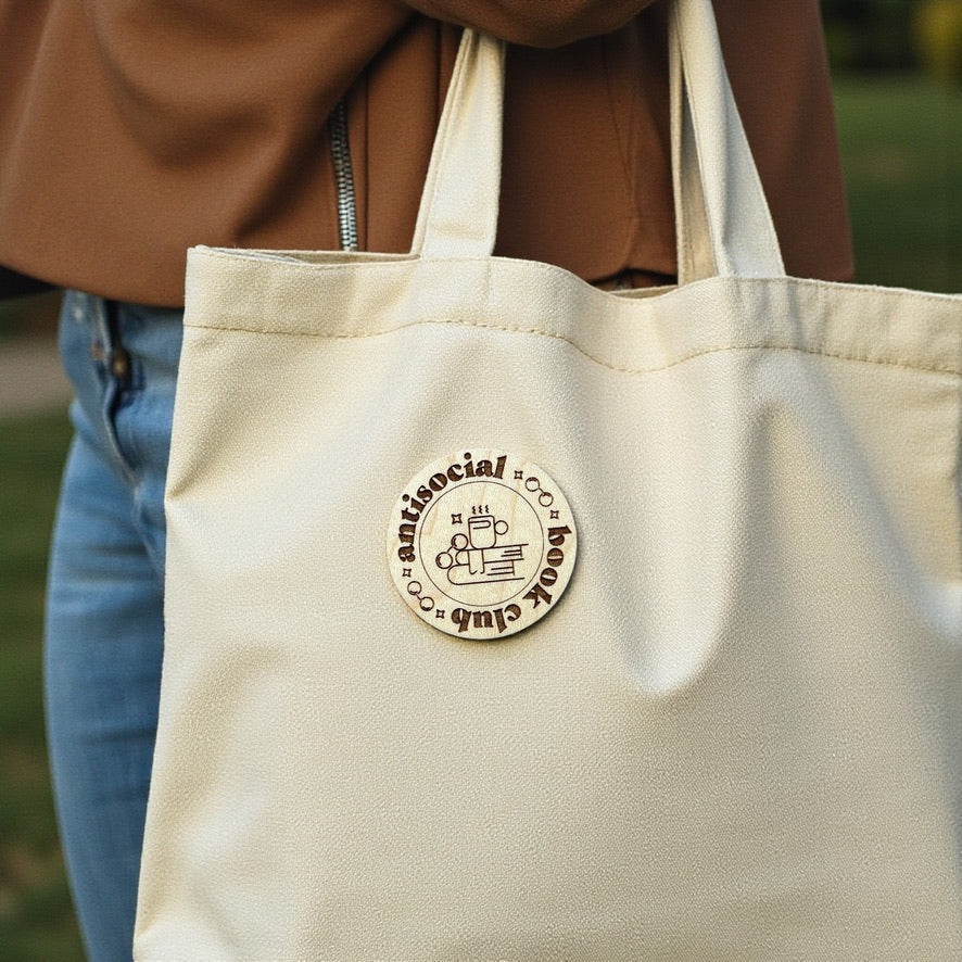 Book Club Badge Pin - Antisocial
