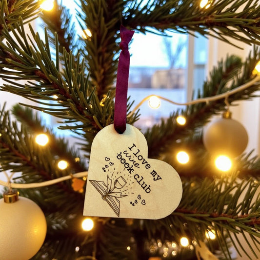 Book (Wine) Club Christmas Ornament