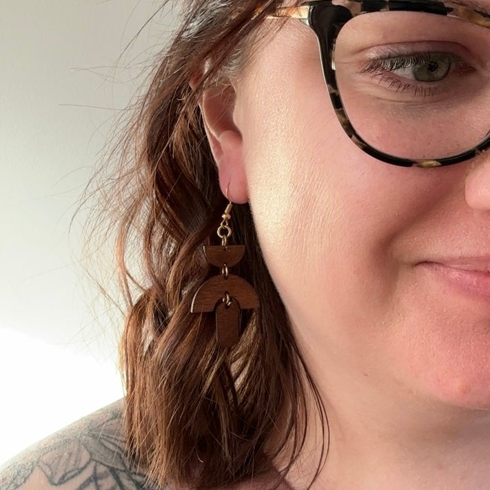 Wooden Whimsy Trio Earrings
