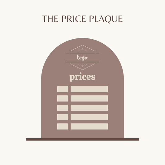 The Price Plaque - Custom Small Business Sign