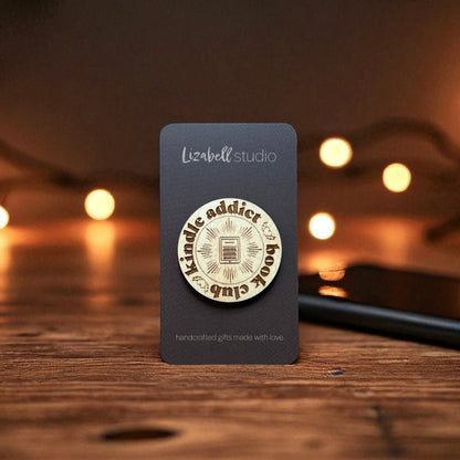 Book Club Badge Pin - Kindle Addict