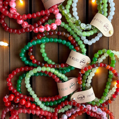 Holiday Stretch Bead Bracelets