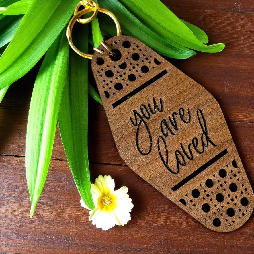Compliments Rattan Keychain