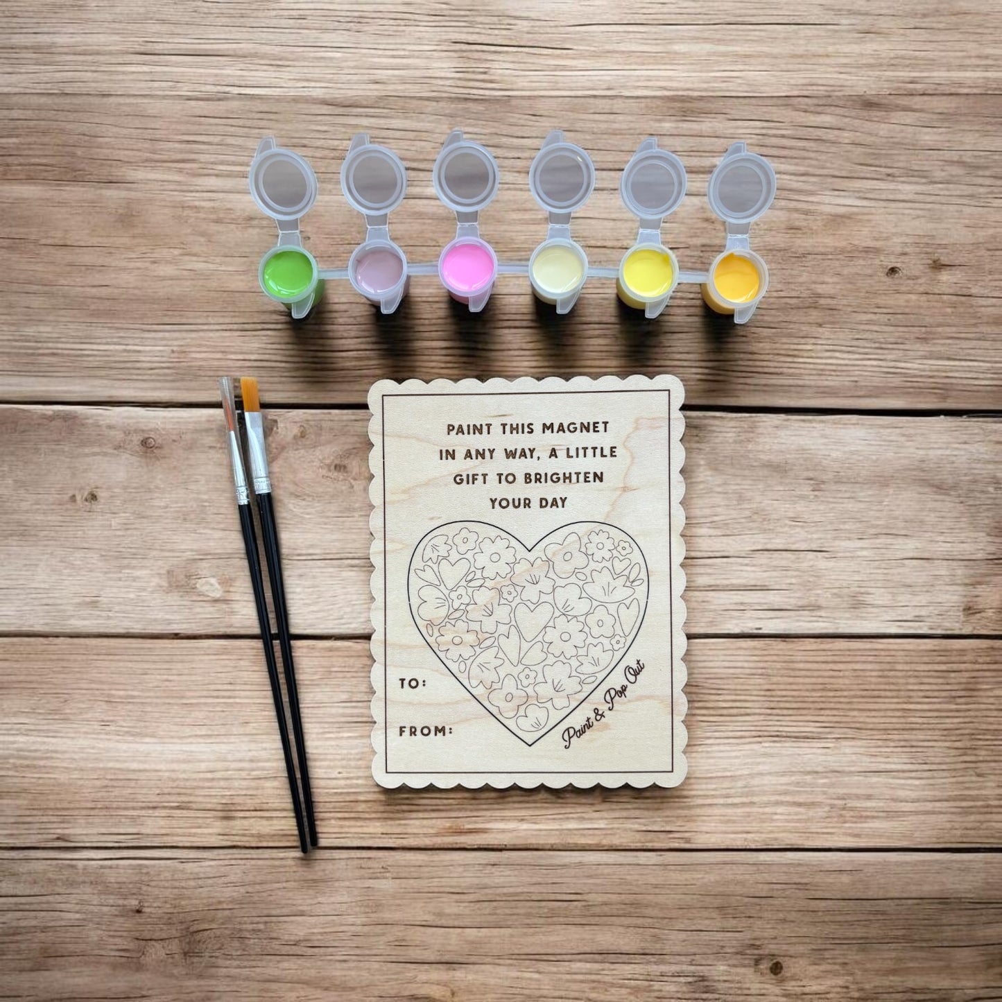 Bloom & Color Magnet - Paint & Pop Out Card - Paint Kit