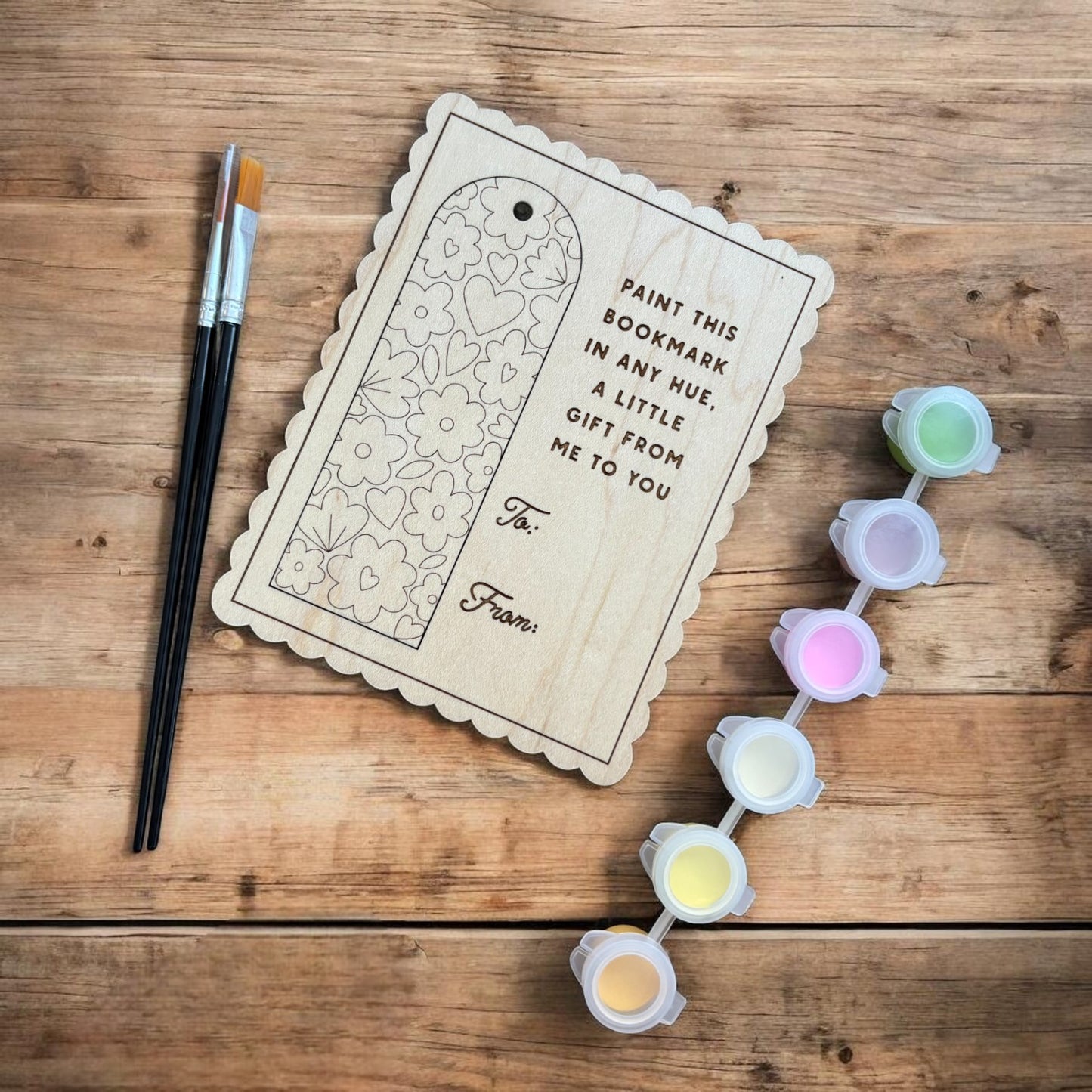 Bloom & Color Bookmark - Paint & Pop Out Card - Paint Kit