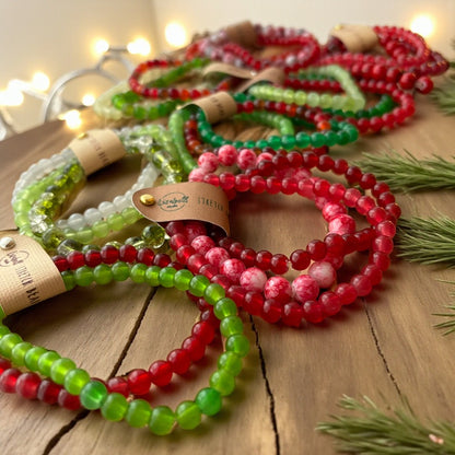 Holiday Stretch Bead Bracelets