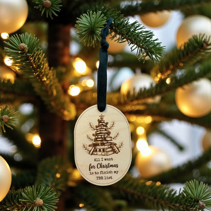 All I want for Christmas - Book Christmas Ornament