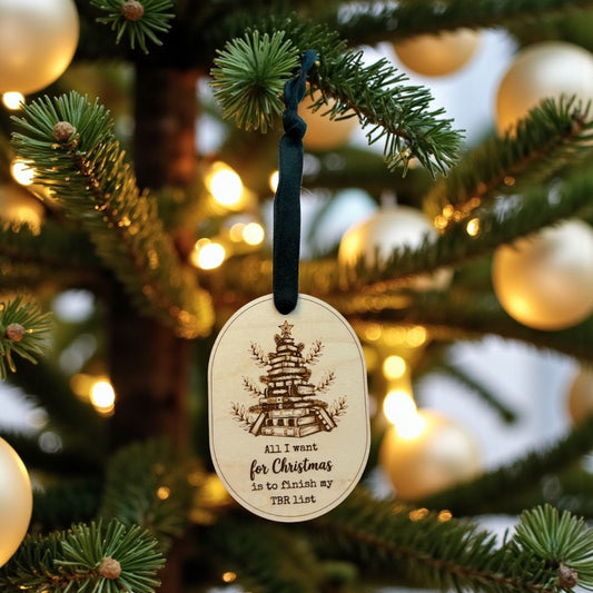 All I want for Christmas - Book Christmas Ornament