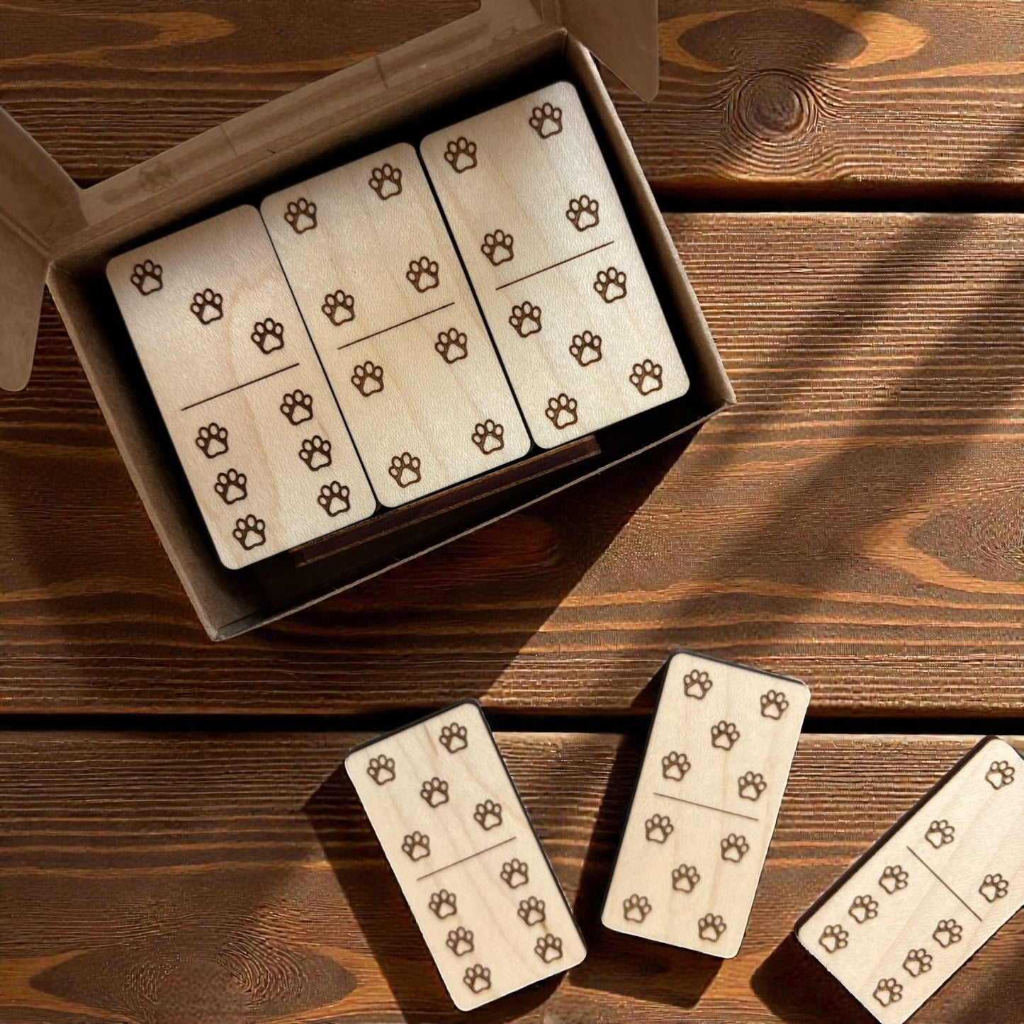 Maple Wood Dominoes Game - Gift Set