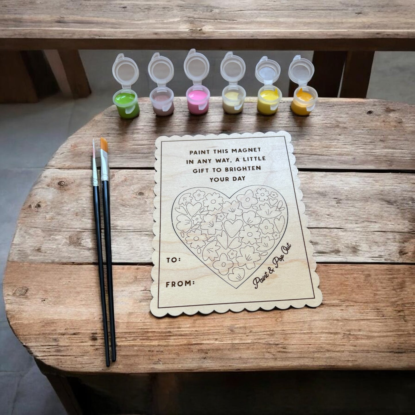 Bloom & Color Magnet - Paint & Pop Out Card - Paint Kit