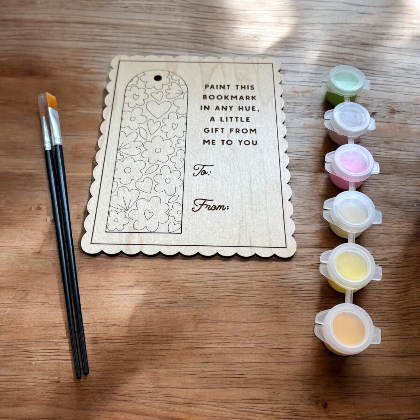 Bloom & Color Bookmark - Paint & Pop Out Card - Paint Kit