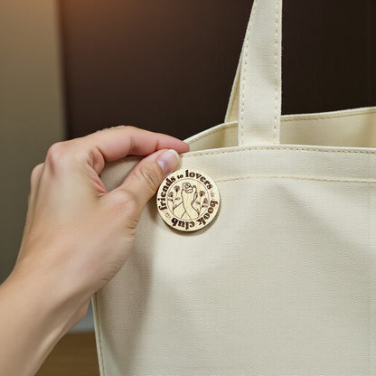 Book Club Badge Pin - Friends to Lovers