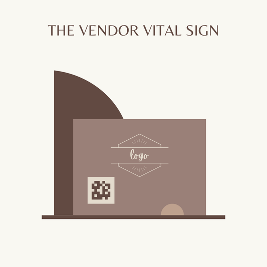 The Vendor Vital Sign - Custom Small Business Tabletop Sign