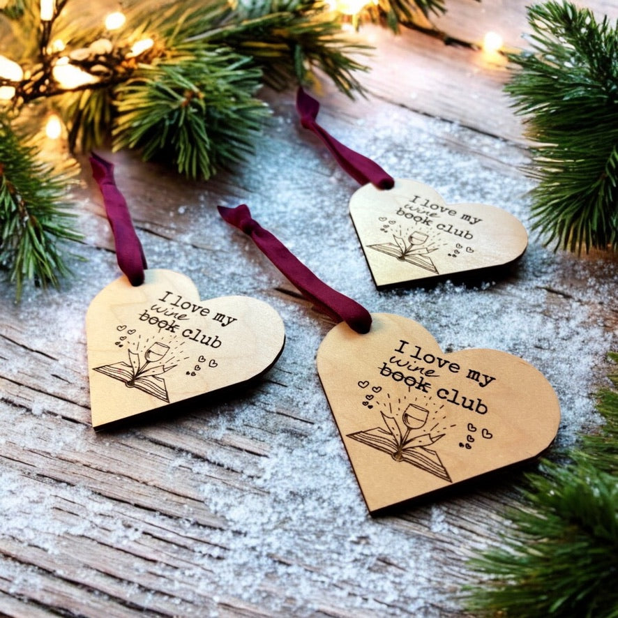 Book (Wine) Club Christmas Ornament