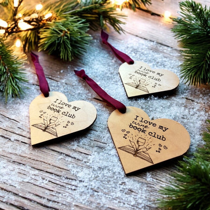 Book (Wine) Club Christmas Ornament