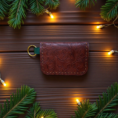 Scallop Charm Pouch - Frosted Evergreens