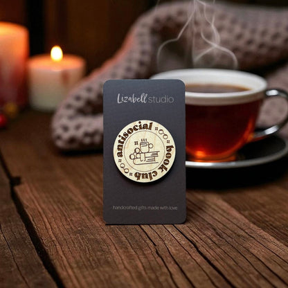 Book Club Badge Pin - Antisocial