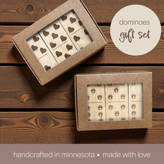 Maple Wood Dominoes Game - Gift Set