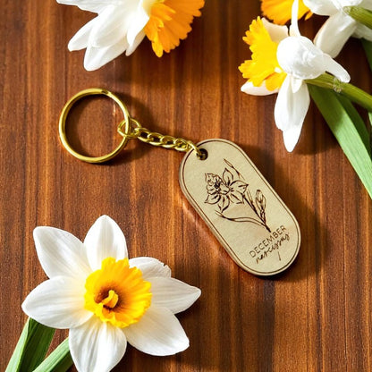 Birth Blossom Keychain